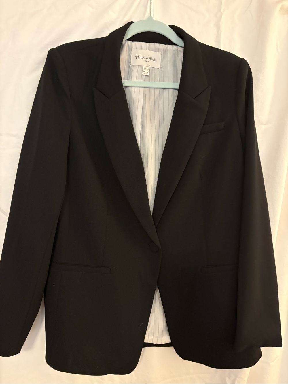 Haver & Blair, Black Single-Button Blazer - M